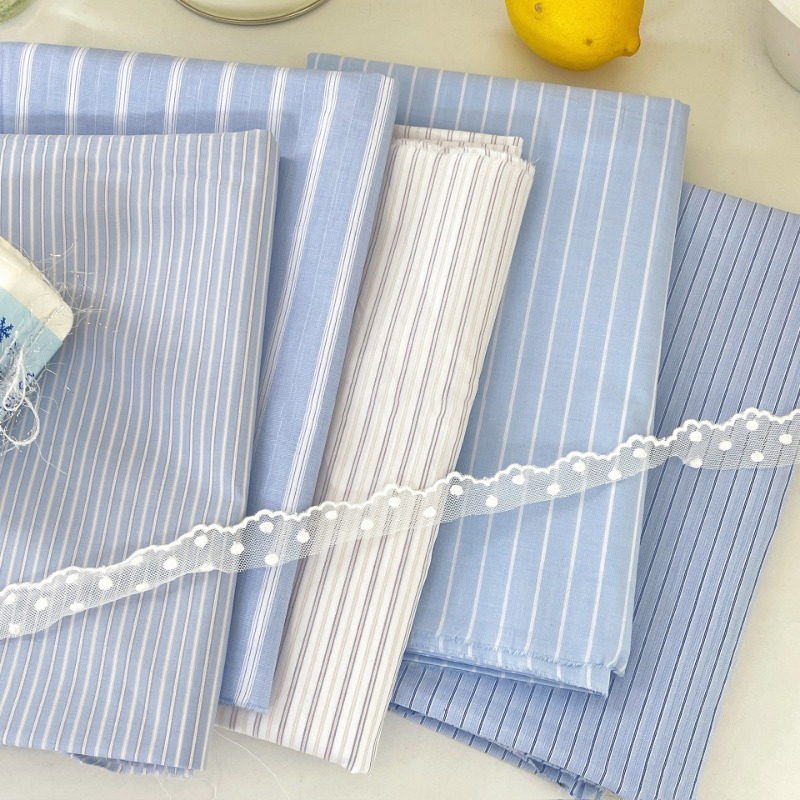 Home Textiles Plaid - Tessuto in puro cotone a righe