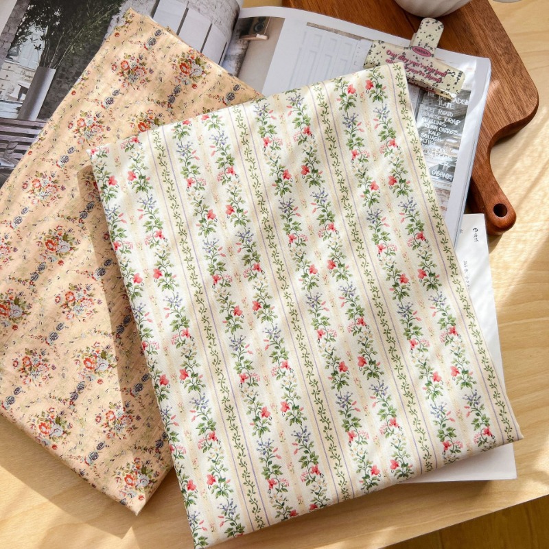 Home Textiles Plaid - Tessuto di Cotone Vintage a Righe