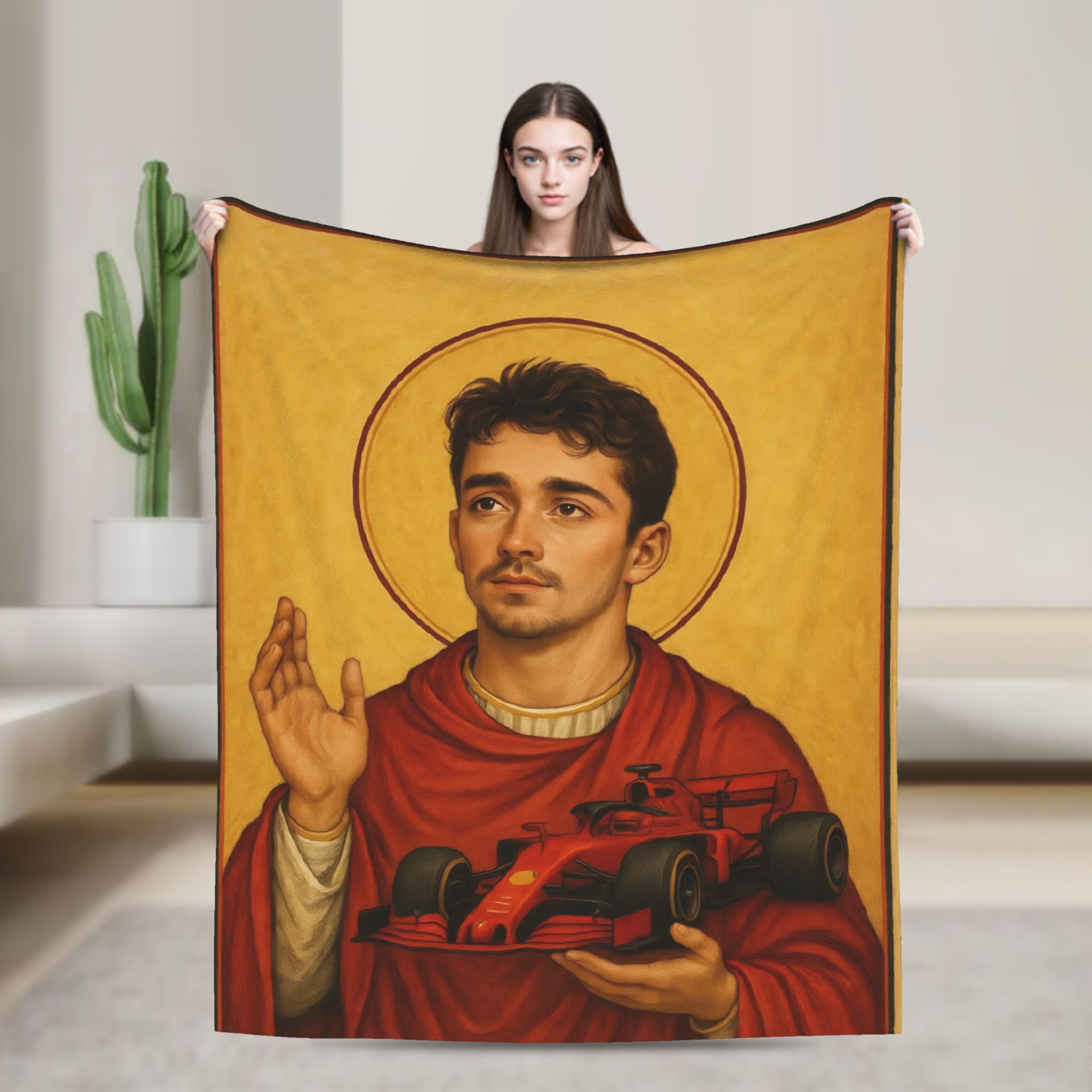 Home Textiles Images - Immagine divertente di Gesù Coperta stampata