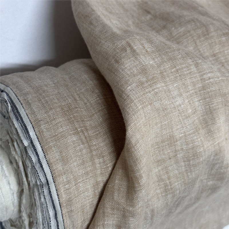 Tessuto in Puro Lino Marrone C - Linum Home Textiles recensione e prezzo
