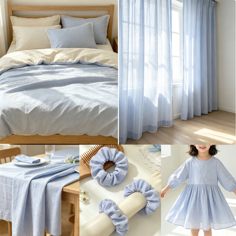 Tessuto in puro cotone a righe - Home Textiles Plaid recensione e prezzo